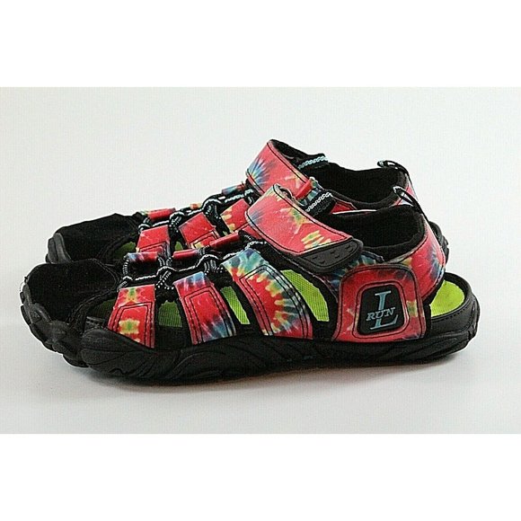 L RUN Womens Size 6 Athletic Hiking Water Shoes Sandals MultiColor - Picture 3 of 7